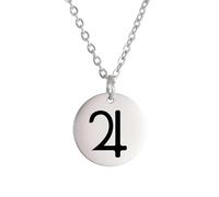 QHQQXN HHRLCH Collar de Plata de Ley 925 para Mujeres y Hombres, Amuleto con símbolo del Planeta, Collar pequeño con dijes, Júpiter, Saturno, Plutón, símbolos alquímicos, Collar de Oro Saturno