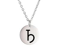 QHQQXN HHRLCH Collar de Plata de Ley 925 para Mujeres y Hombres, Amuleto con símbolo del Planeta, Collar pequeño con dijes, Júpiter, Saturno, Plutón, símbolos alquímicos, Collar de Oro Saturno