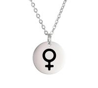 QHQQXN HHRLCH Collar de Plata de Ley 925 para Mujeres y Hombres, Amuleto con símbolo del Planeta, Collar pequeño con dijes, Júpiter, Saturno, Plutón, símbolos alquímicos, Collar de Oro Saturno