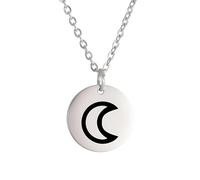 QHQQXN HHRLCH Collar de Plata de Ley 925 para Mujeres y Hombres, Amuleto con símbolo del Planeta, Collar pequeño con dijes, Júpiter, Saturno, Plutón, símbolos alquímicos, Collar de Oro Saturno