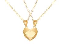 QHQQXN HHRLCH Collar magnético de Plata de Ley 925 para Hombres y Mujeres, 2 Piezas/Juego de Collares para Parejas, atracción Entre Amantes, Collar con Colgante de imán de corazón, Collar de corazón