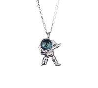 QHQQXN HHRLCH Collar Planeta de Plata de Ley 925 para Hombres y Mujeres, Lindo Colgante de Estrella de Astronauta, Collar de la Serie Planeta, Galaxia, Astronauta, Collar de Galaxia, Collar de