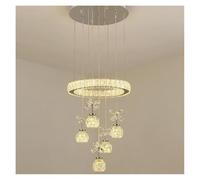 QHQQXN Home Chandelier,Crystal Led Pendant Home Decor Living Dining Room Chandelier Lighting Bedroom Hanging Lamp Luminaire(3 Light Effects,7 Lights),additionalWeblabs:(Pax_Checkout_Buy_ LWX