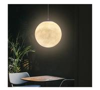 QHQQXN Home Chandelier,Modern Cream Moon Led Pendant Lights Living Dining Room Decor Chandelier Lighting Bedroom Kitchen Hanging Lamp Luminaire(3 Lights Changeable,A style-D40cm) LWX