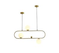 QHQQXN Industrial Style Molecular Chandelier Rectangle Art Swing Buckle Design Retro Metal Parlor Coffee Shop Foyer Light,Chandelier