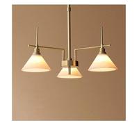 QHQQXN Lamps Pendant Lights All Brass American Style Living Room Dining Bedroom Lamp - 3 Heads,Chandelier