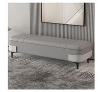 QHQQXN Leather Foot Stool - Stylish Storage Bench for Living Room Bedroom & Entryway - Upholstered End of Bed Stepping Stool & Seat for Home Decor