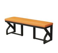 QHQQXN Leather Upholstered Shoe Bench - Stylish Entryway Footstool End of Bed Foot Rest Metal Frame Shoe Stool for Office & Dorm - Versatile Storage Solution