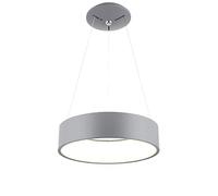 QHQQXN LED Acrylic Chandelier,Luxury Modern Gray Ceiling Lights Fixtures Classic Industrial Round Ring Pendant Lighting For Living Room Dining Room Bedroom-Gray Polar dimming 60cm
