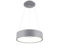 QHQQXN LED Acrylic Chandelier,Luxury Modern Gray Ceiling Lights Fixtures Classic Industrial Round Ring Pendant Lighting For Living Room Dining Room Bedroom-Gray Polar dimming 60cm