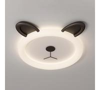 QHQQXN Led Ceiling Light Fixture Modern Room Flush Mount 48W Black + White Design Lamp Girl Boy Baby Bedroom Living Cartoon Eye Protection,Chandelier