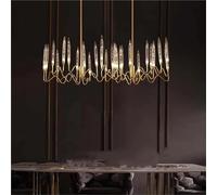 QHQQXN LED Pendant Light Luxury Candle Chandeliers Home Living Dining Room Lighting Decor Lamp Indoor Hotel Hanging Lights,Modern Lighting(Warm White,Dia60cm) LWX