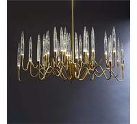 QHQQXN LED Pendant Light Luxury Candle Chandeliers Home Living Dining Room Lighting Decor Lamp Indoor Hotel Hanging Lights,Modern Lighting(Warm White,Dia60cm) LWX