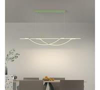 QHQQXN Led Restaurant Chandelier Nordic Simple Dining Room Bar Table Lamp One-Word Strip Pendant Lights Home Indoor Decor Lighting(White 100cm)