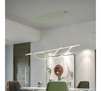 QHQQXN Led Restaurant Chandelier Nordic Simple Dining Room Bar Table Lamp One-Word Strip Pendant Lights Home Indoor Decor Lighting(White 100cm)