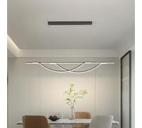 QHQQXN Led Restaurant Chandelier Nordic Simple Dining Room Bar Table Lamp One-Word Strip Pendant Lights Home Indoor Decor Lighting(White 100cm)