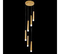 QHQQXN LED Staircase Long Chandelier, Modern Minimalist Duplex Building Hanging Light Fixture for Restaurant Bar & Bedside