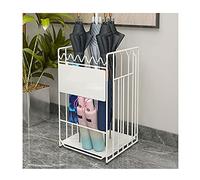 QHQQXN Metal Indoor Folding Umbrella Stand Rack with Drip Tray White Holds 12 50 Long and Short Umbrellas