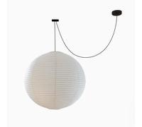 QHQQXN Modern Ceiling Light Pendant White Paper Orb Japanese Chandelier Round Paper Lantern Chandelier Off Center Hanging for Living Room Dining Room - 11.8"