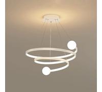 QHQQXN Modern LED Chandelier Pendant Light Fixture, Aluminum with Remote Control, Dimmable Hanging Lighting,Chandelier