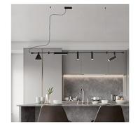 QHQQXN Modern Led Chandelier Spot Light Black Compatible with Table Dining Kitchen Pendant Lamp Home Decor Lighting Suspension Fixture, Pendant Light LWX