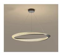 QHQQXN Modern Minimalist Chandelier Compatible with Living Room Bedroom Chrome Kitchen Loft Office Black Circle Indoor Hall Light,Chandelier