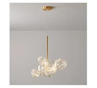 QHQQXN Modern Spheres LED Glass Chandelier Bubbles Ball Gold Pendant Lighting for Dinning Living Room Kitchen Bedroom Hanging Lamp LWX
