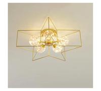 QHQQXN Modern Star LED Chandelier Home Dining Room Bedroom Lamp Meal Hanger Interior Lighting Decoration,Hanging Light(Warm White,Gold-a)