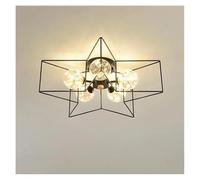 QHQQXN Modern Star LED Chandelier Home Dining Room Bedroom Lamp Meal Hanger Interior Lighting Decoration,Hanging Light(Warm White,Gold-a)
