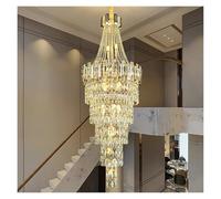 QHQQXN Morden Chandeliers Crystal Ceiling Light Chandelier Longtaircase Light Large Living Room Hotel Lobby Decoration Adjustable Height Led Light Luxury Decoration Ceiling Ligh