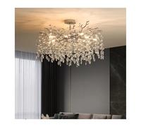 QHQQXN Morden Chandeliers Crystal Ceiling Light Round Branch Pendant Lamps Luxury Light Fixture Creative Led Chandelier Home Decor Light For Dining Living Room Ceiling Light