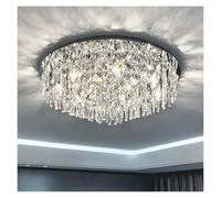 QHQQXN Morden Chandeliers Crystal Ceiling Lightchandelier Luxury Led Metal Round Lighting Indoor Bright For Kitchen Living Room Bedroom Lustre Ceiling Light