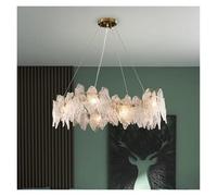 QHQQXN Morden Chandeliers Crystal Ceiling Lightwavy Copper Color Chandelier For Living Roomtudy Bedroom Light Luxury Lustreuspension Luminaire Ceiling Light