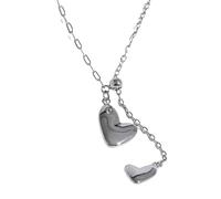QHQQXN NBYGSC Collar De Corazón Lindo Minimalista para Niñas, Gargantilla Romántica De Plata De Ley 925 con Encanto De Corazón Dulce - Collar De Oro De Corazón, Collar con Medallón De Oro para Mujeres