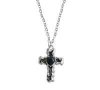 QHQQXN NBYGSC Collar de plata de ley 925 con cruz de corazón infinito para mujeres y niñas, collar de cruz religiosa con circonita brillante, collar de corazón y cruz de fe, joyería religiosa católica