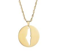 QHQQXN NBYGSC Collar Palestina de Plata de Ley 925 para Hombres, Collar Palestina de Israel para Mujeres, Collar con Mapa de Palestina, Colgante, Cadena de geografía del país, Collar Palestina de Oro,
