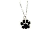 QHQQXN NBYGSC Collar para Mujeres y Hombres, Plata de Ley 925, Pata de Animal, Pata de Gato, Pata de Perro, Gargantilla, Collar con Colgante de Huellas, Collar de Pata para Mujer, dijes