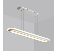 QHQQXN Pendant Light Oval Dining Table Office Lamps, LED Hanging 6000K Ceiling Warm White, Modern Long Strip Chandelier,Chandelier