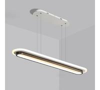 QHQQXN Pendant Light Oval Dining Table Office Lamps, LED Hanging 6000K Ceiling Warm White, Modern Long Strip Chandelier,Chandelier