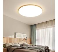 QHQQXN Pendant Lighting Ceiling Modern Chandelier Light Ultra-Thin LED Circular Solid Wood Log Surface Mount Lamp Round Fixtures Simple Nord(Diameter: 48cm) LWX