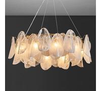 QHQQXN Pendant Lights, Luxury Glass Chandelier Lighting Lamps Living Rooms Pendant Lights Decorations for Home Decor Items Żyrandol Led Ceiling Lamp(Warm Light 3000k,D60cm A) LWX