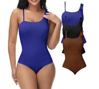 QHQQXN Piece Womens Bodysuit V Neck Off The Shoulder Body Shaper Tank Top Shapewear Seamless Sculpting Thong