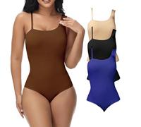 QHQQXN Piece Womens Bodysuit V Neck Off The Shoulder Body Shaper Tank Top Shapewear Seamless Sculpting Thong