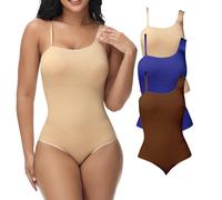 QHQQXN Piece Womens Bodysuit V Neck Off The Shoulder Body Shaper Tank Top Shapewear Seamless Sculpting Thong
