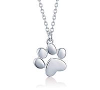 QHQQXN Plata y Color Lindo Animal Perro Gato Garra Colgante para Mujer Collar Colgante joyería de Plata Huellas Perro Gato zarpa Colgante