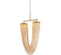 QHQQXN Postmodern Tassel Chain Pendant Lamp Gold Hanging Lighting - Aluminum + Iron Chandelier LED Patch Light Fixture,Chandelier