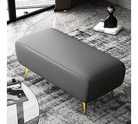 QHQQXN Premium Faux Leather Bench - Entryway Shoe Storage & Foot Stool Padded Rectangle Seat 31x16x16in Perfect for Bedroom & Living Room Decor