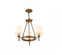 QHQQXN Retro Chandeliers Home Indoor Living Dining Room Decor Ceiling Pendant Light Fabric Lampshade