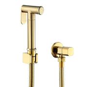 QHQQXN Rociador de bidé para Inodoro, rociador de Inodoro de Mano Dorado de latón, Kit de bidé para higiene Personal, paño para pañales para bebés, Juego de Grifo para bidé, Accesorio para bidé con