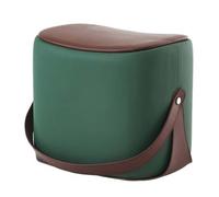 QHQQXN Saddle Shape Leather Foot Stool - Comfortable Upholstered Footrest for Living Room & Entryway Stylish Shoe Changing Stool for Home Decor